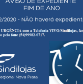 Horário de Atendimento para Final de Ano - Sindilojas Regional Nova Prata - INFORMA