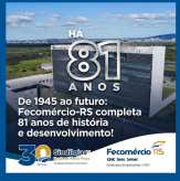 De 1945 ao futuro: Fecomércio-RS completa 81 anos de história e desenvolvimento! 