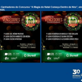 Ganhadores do Concurso “A Magia do Natal Começa Dentro de Nós”, em 2025.