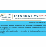 INFORMATIVO - Agosto 2022 - Sindilojas Regional Nova Prata.