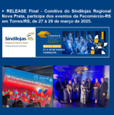 RELEASE Final - Comitiva do Sindilojas Regional Nova Prata, participa dos eventos da Fecomércio-RS em Torres/RS, de 27 à 29 de março de 2025.