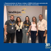 Representantes do Senac Bento Gonçalves e Nova Prata, visitam o SINDILOJAS para conversa de planejamento de ações (10/02/2026).