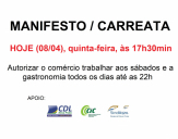 (hoje 08/04/2021) - MANIFESTO / CARREATA em Nova Prata – COMÉRCIO e GASTRONOMIA