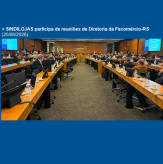 Fecomércio-RS recebe lideranças para debater pautas econômicas e o futuro do Rio Grande do Sul, na reunião de Diretoria. (20/08/2026).