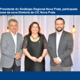 Posse da nova Diretoria da CIC Nova Prata - Presidente do Sindilojas Regional Nova Prata, participada.