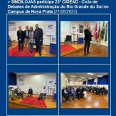 Presidente e Executivo do SINDILOJAS participam 23º CIDEAD - Ciclo de Debates de Administração do Rio Grande do Sul no Campus de Nova Prata.