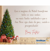 Cartão de Boas Festas - "Natal e Ano Novo" - Sindilojas Regional Nova Prata.