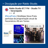 Divulgação por Rádio Studio - Sindilojas Regional Nova Prata COMPARTILHA.