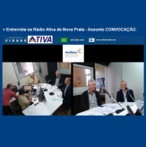 Entrevista na Rádio Ativa de Nova Prata - Assunto CONVOCAÇÃO.