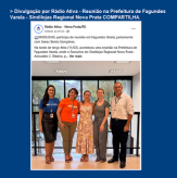 Divulgação por Rádio Ativa - Reunião na Prefeitura de Fagundes Varela - Sindilojas Regional Nova Prata COMPARTILHA.