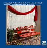 Inauguração do “Banco Vermelho”, símbolo de conscientização e combate à violência contra a mulher (21/05/2026).
