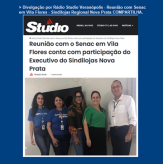 Divulgação por Rádio Studio Veranópolis - Reunião com Senac em Vila Flores - Sindilojas Regional Nova Prata COMPARTILHA.