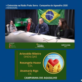 Entrevista na Rádio Prata Serra - Campanha do Agasalho 2026 (18/06/2026).