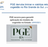 PGE derruba liminar e viabiliza retomada da cogestão no Rio Grande do Sul.