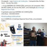 Divulgação - Loja Empório de Confecções- Campanha Meu Pai Meu Herói - Dia dos Pais 2024.