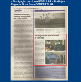 Divulgação por Jornal POPULAR - Sindilojas Regional Nova Prata COMPARTILHA - Inicio do curso INTELIGÊNCIA EMOCIONAL E VENDAS em Nova Prata.