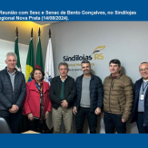 Reunião com Sesc e Senac de Bento Gonçalves, no Sindilojas Regional Nova Prata (14/08/2024).