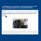 Divulgação por Fecomércio-RS - Reunião com Senac em Vila Flores - Sindilojas Regional Nova Prata COMPARTILHA.