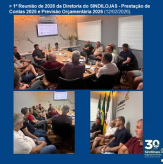 1ª Reunião de 2026 da Diretoria do SINDILOJAS - Prestação de Contas 2025 e Previsão Orçamentária 2026 (12/02/2026).