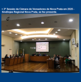 3ª Sessão da Câmara de Vereadores de Nova Prata em 2025 - Sindilojas Regional Nova Prata, se fez presente (17/02/2025).