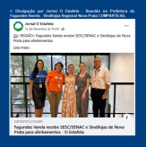 Divulgação por Jornal O Estafeta - Reunião na Prefeitura do Fagundes Varela - Sindilojas Regional Nova Prata COMPARTILHA.