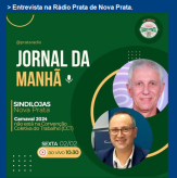 Entrevista na Rádio Prata de Nova Prata (02/02/2024).