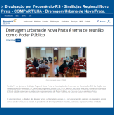 Divulgação por Fecomércio-RS - Sindilojas Regional Nova Prata - COMPARTILHA - Drenagem Urbana de Nova Prata.